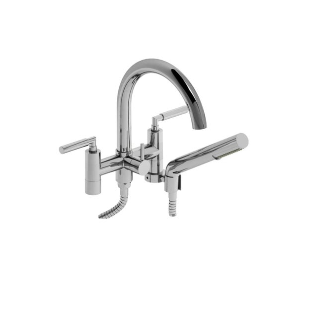 Contemporary Riobel Sylla Polished Nickel Two Hole Tub Filler For Sale In New Orleans - Image 6 of 6