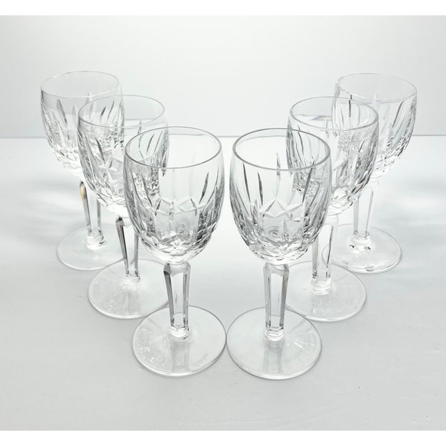 Contemporary 1980s Waterford “Kildare” Set of 6 White Wine Glasses - Set of 6 For Sale - Image 3 of 7