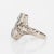 Vintage Art Deco Double Aquamarine Ring Filigree 14k Gold Elongated Hexagon size 5.75 For Sale - Image 4 of 7