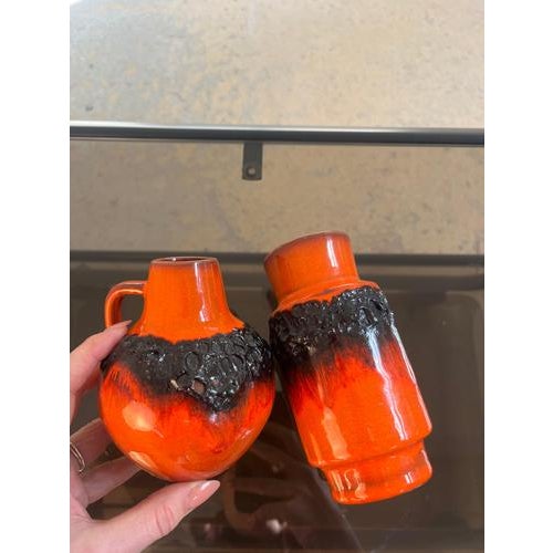 Vases in Fat Lava from Kreutz Keramik, Set of 2 For Sale - Image 4 of 11