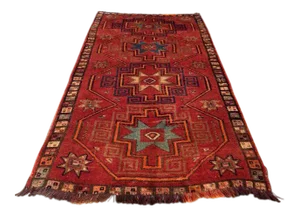 Vintage Hand Knotted Turkish Rug - 63" X 125"