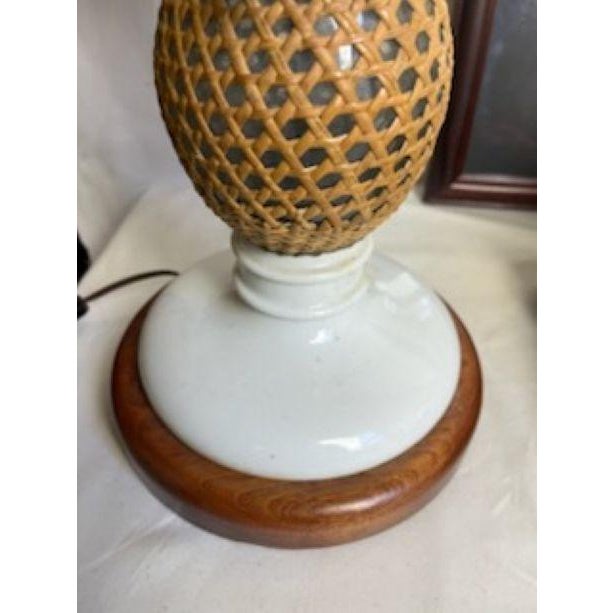 Late 19th Century French Victorian Cane Wrapped Seltzer Bottle Lamp For Sale - Image 10 of 10