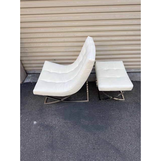 Priced to sell this week – open to serious offers. Beautiful Lee Industries leather chair with matching ottoman, offering...