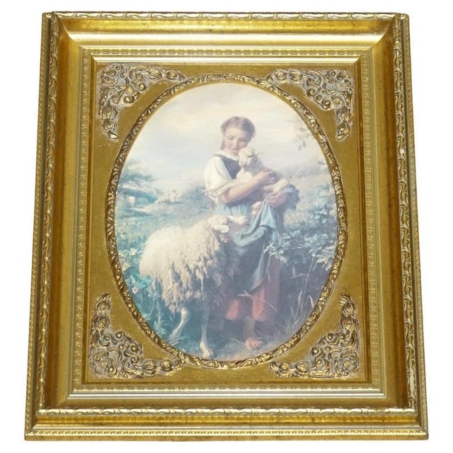 Young Shepherdess, Print, Framed For Sale - Image 9 of 9