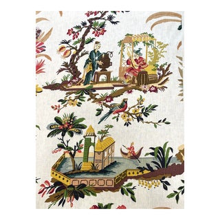 Brunschwig & Fils “Le Lac” Fabric in Cream Linen - 20 Yards For Sale