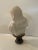 White 1970s Stone Female Bust on Base For Sale - Image 8 of 11