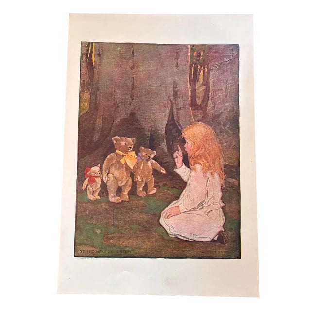 Jessie Willcox Smith Goldilocks and the Three Bears - 1908 Published Lithograph - Original Antique Print For Sale - Image 4 of 5