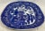 White Vintage Allerton’s Ltd Blue Willow Serving Platter Made in England - Circa 1930 For Sale - Image 8 of 12