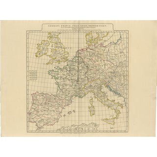 Antique Map of Europe Roman to Medieval Transition from Danville, 1818 For Sale