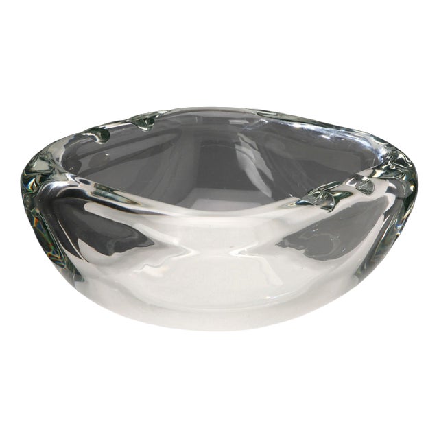 Colorless Glass Ashtray attributed to Barbini For Sale