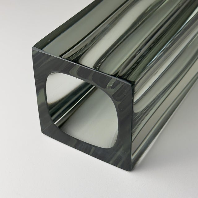 Sommerso Gray Murano Glass Vase, 1970s For Sale - Image 18 of 18