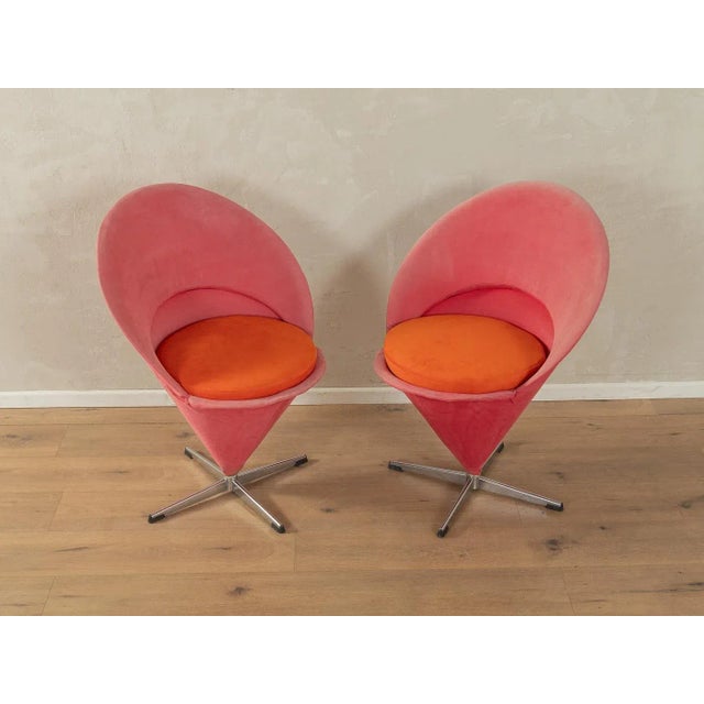 Red Cone Chairs by Verner Panton for Nehl Küchen, 1950s, Set of 2 For Sale - Image 12 of 12