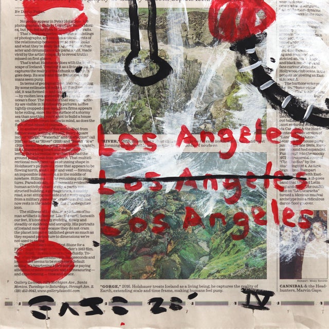 2020s Boxing for the Crown - Original Pop Street Art Acrylic Painting on Newspaper by Gary John For Sale - Image 5 of 5