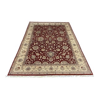 9ft 2in X 11ft 10in Kashan Persian Wool Area Rug For Sale