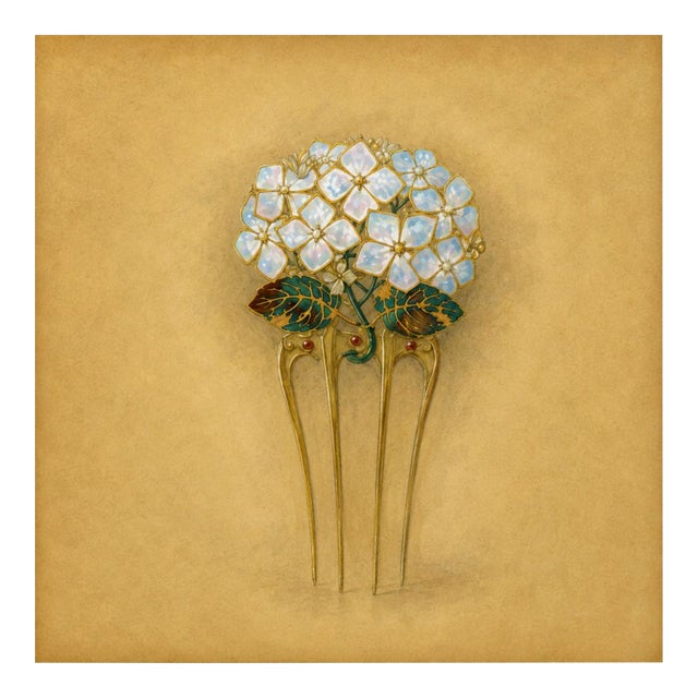 Atelier Aria Lumae Eugene Grasset Art Nouveau Hydrangea Jewelry Study Fine Art Gallery Board Print 16 X 16 For Sale