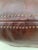 Brown Square Brown Oxblood Red Embroided Moroccan Leather Pouf Cover For Sale - Image 8 of 11