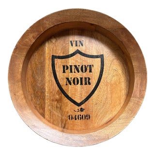 Ballard Designs Pinot Noir Small Wine Barrel Wall Plaque Tray For Sale