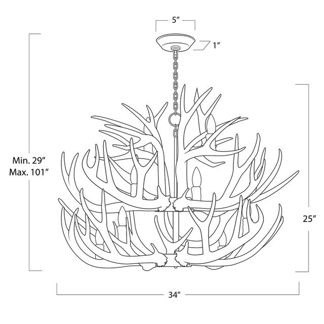 Plastic Waylon Antler Chandelier For Sale - Image 7 of 8