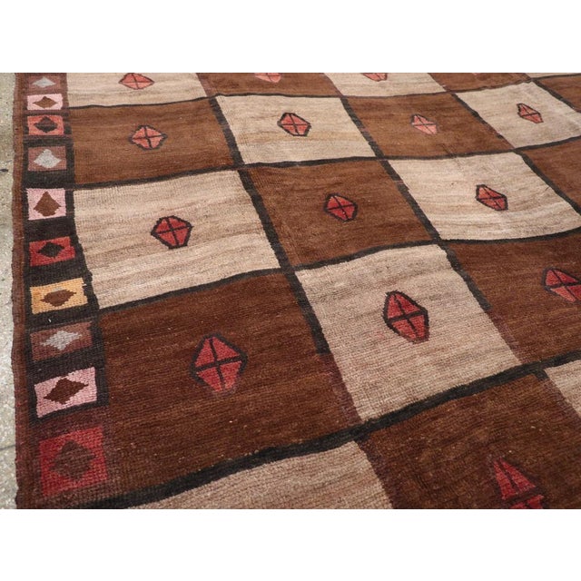 Tribal Galerie Shabab Collection Mid-20th Century Turkish Tribal Room Size Carpet For Sale - Image 3 of 8