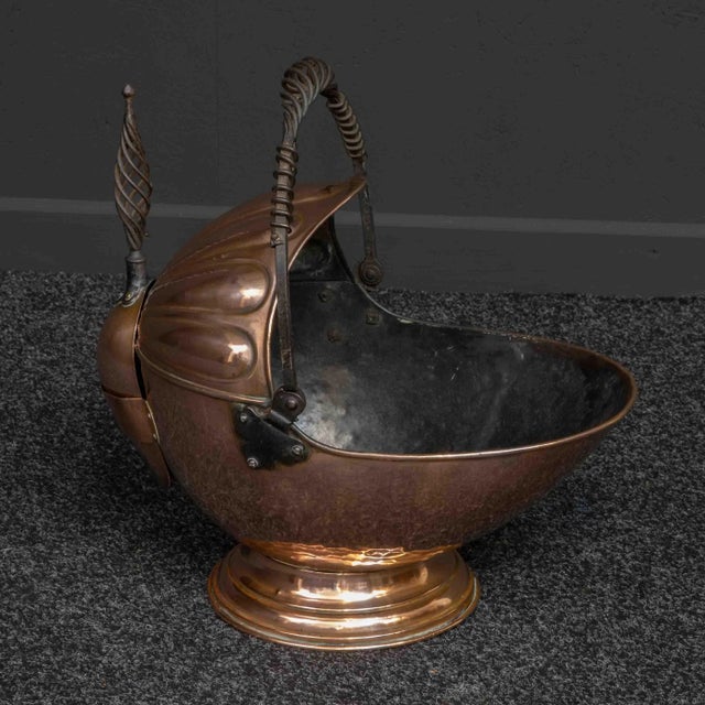 Antique Victorian Copper Helmet Coal Bucket For Sale - Image 14 of 15