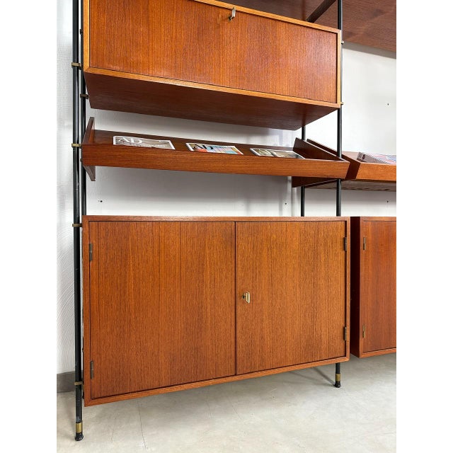 Vintage Teak Freestanding Shelving Unit, 1960s For Sale - Image 10 of 18
