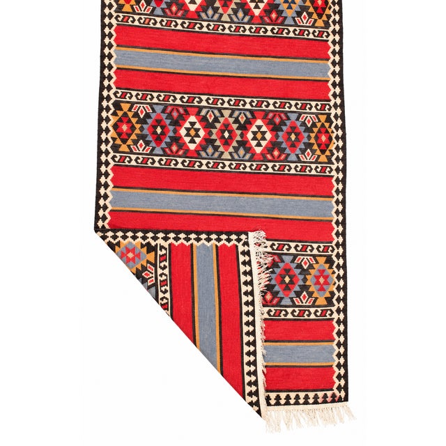 Traditional Pasargad DC Rust Hand Knotted Fine Shiraz Kilim Rug For Sale - Image 3 of 3