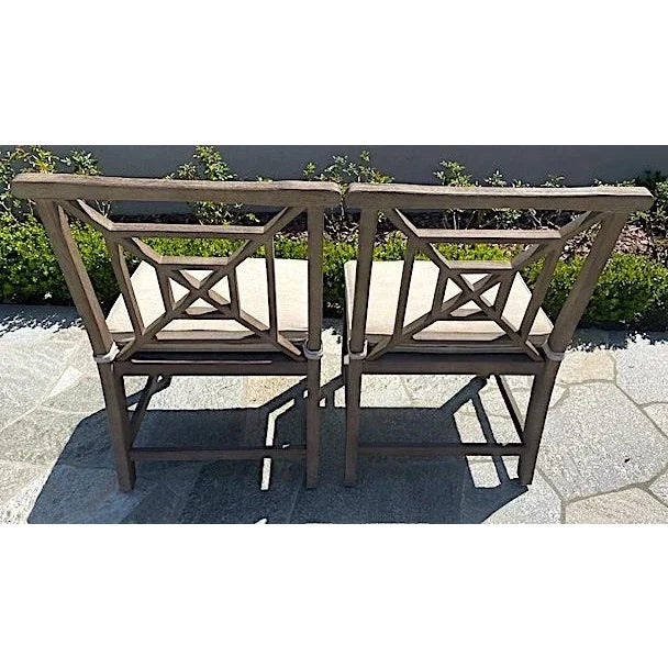 Early 21st Century Restoration Hardware Solid Teak "Saltram" Dining Side Chairs - Set of 2 For Sale - Image 5 of 9