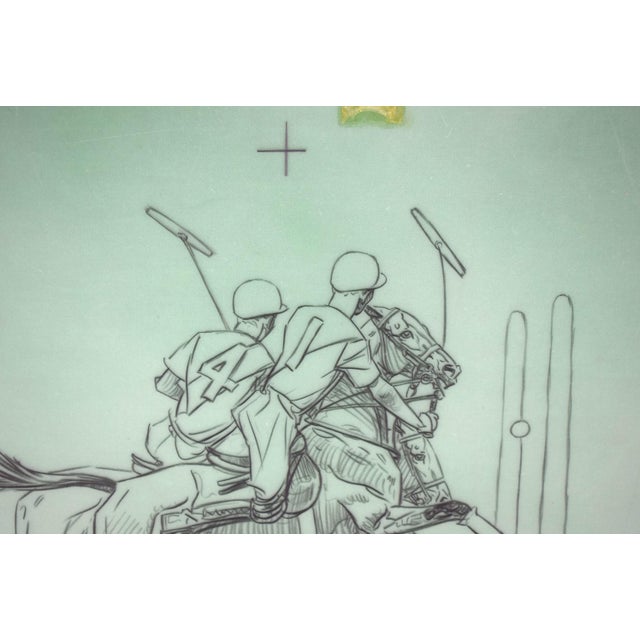 Paul Brown Polo Pencil on Acetate Drawing 5 For Sale - Image 4 of 4