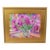 Impressionist Vase Colorful Floral Bouquet Painting Including the Antiqued Gold Wood Frame For Sale