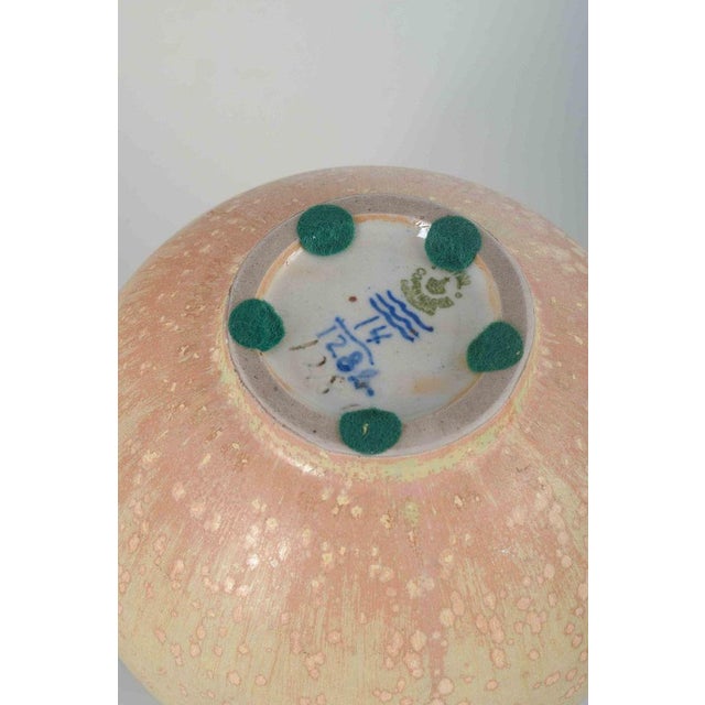 Spherical Stoneware Vase in Pink, White, and Beige Tones from Royal Copenhagen, 1930s For Sale - Image 4 of 5