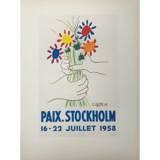 Title: Paix Stockholm Artist: Pablo Picasso Country: Spain Medium: Lithograph – 89 Paper size: 12.50 X 9.50 inch Printed:...