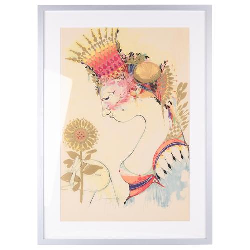 Silkscreen Poster Signed by Bjørn Wiinblad from 1970s For Sale - Image 8 of 8