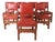 1950s Set 8 Danish Mid Century Old School Dining Chairs For Sale