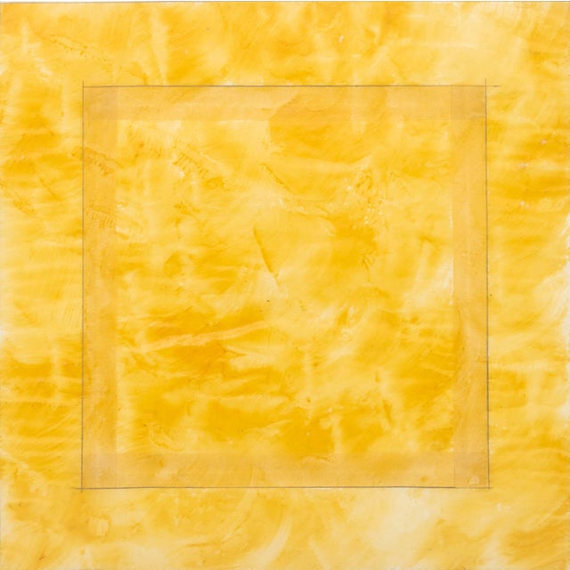 Joseph Gardella Yellow Square Diptych Mixed Media For Sale - Image 4 of 11