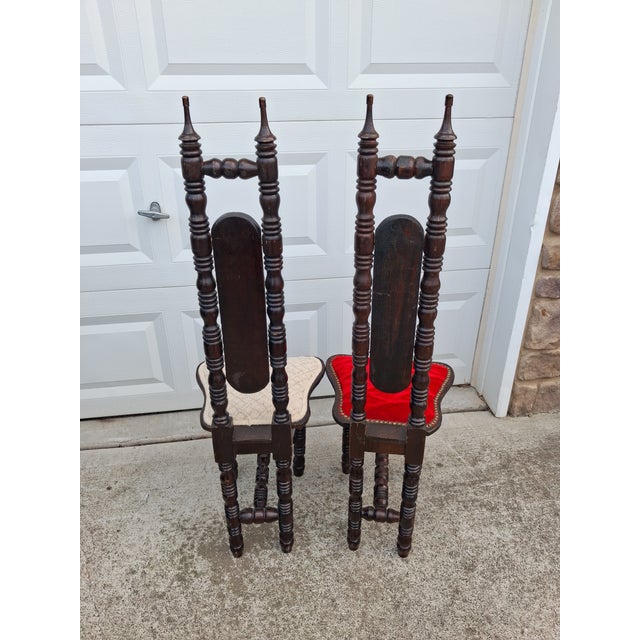 1920s Timeless Grandeur: Antique Spanish Jacobean Revival Chairs (Pair) For Sale - Image 10 of 12