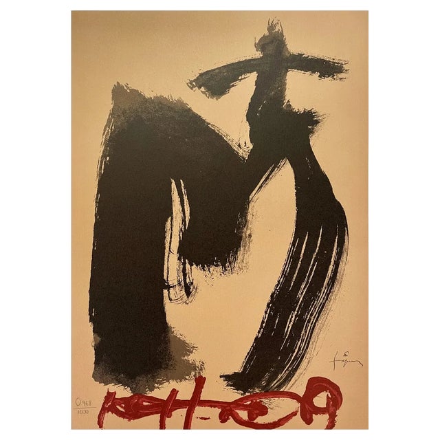 Antoni Tàpies, M.Ojos y Cruz, Lithograph For Sale