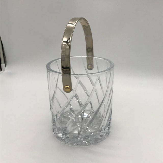 Traditional Crystal Olympus Cut Ice Bucket For Sale - Image 3 of 9