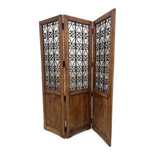 Late 20th Century Spanish Mission Style Room Divider For Sale