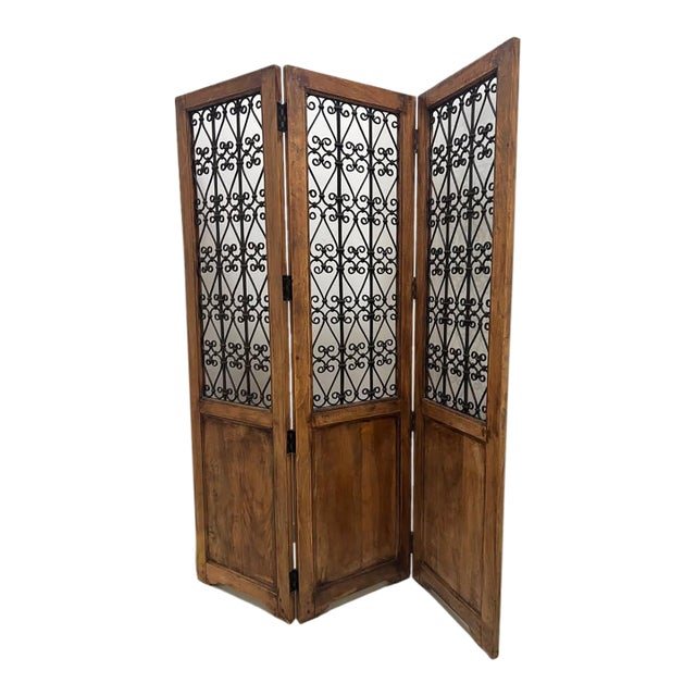 Late 20th Century Spanish Mission Style Room Divider For Sale