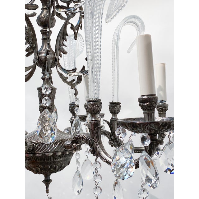 Vintage Pewter Spanish Style Ornate Chandelier | Chairish