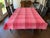 Vintage Buffalo Check Pink Tablecloth & Napkins Set- 11 Pieces For Sale - Image 4 of 12
