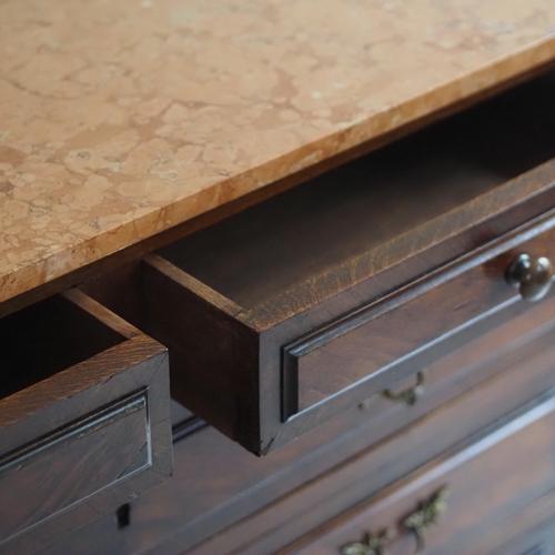 Wood Gründerzeit Chest of Drawers in Walnut with Marble Top, 1880 For Sale - Image 7 of 10