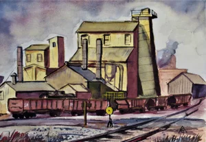 Arnold A. Grossman, The Concrete Plant, Circa 1970