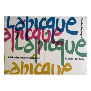 Städtische Galerie München Poster from Charles Lapicque, 1962 For Sale