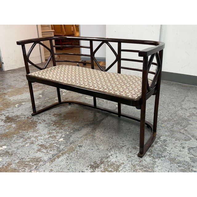 Design Plus Gallery presents a Circa 1905 Fledermaus Cabaret Settee by Josef Hoffmann (1870-1956). This bentwood settee...