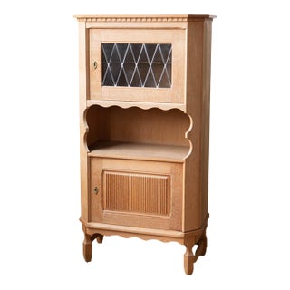 1960s Attributed to Henning Kjaernulf Danish Modern Oak Corner Cabinet For Sale