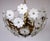 Gilded Metal and Glass Flower 4-Light Chandelier, 1990s For Sale - Image 12 of 12