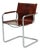 Bauhaus Italian Visitor Chair in Congac Leather by Marcel Breuer, 1980s For Sale