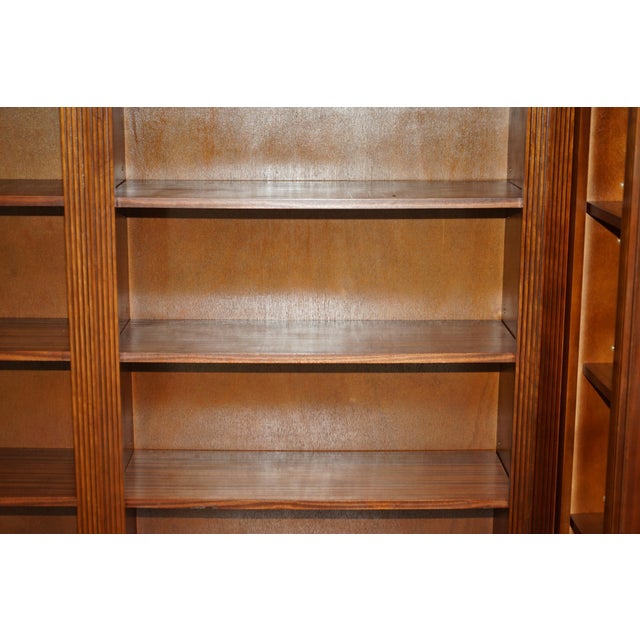 Flamed Hardwood Open Bookcase, Set of 3 For Sale - Image 11 of 18
