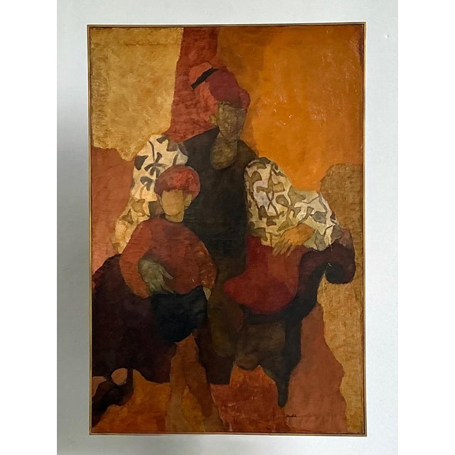 Vintage Abstract Figurative Painting For Sale - Image 9 of 14